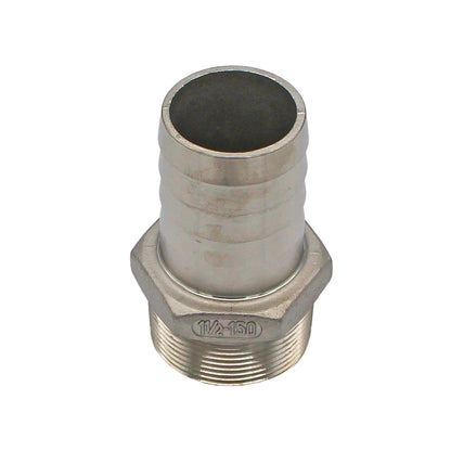 Stainless Steel Fitting - 1.5" Male NPT X 1.5" OD Barb -  Canuck Homebrew Supply, Canada