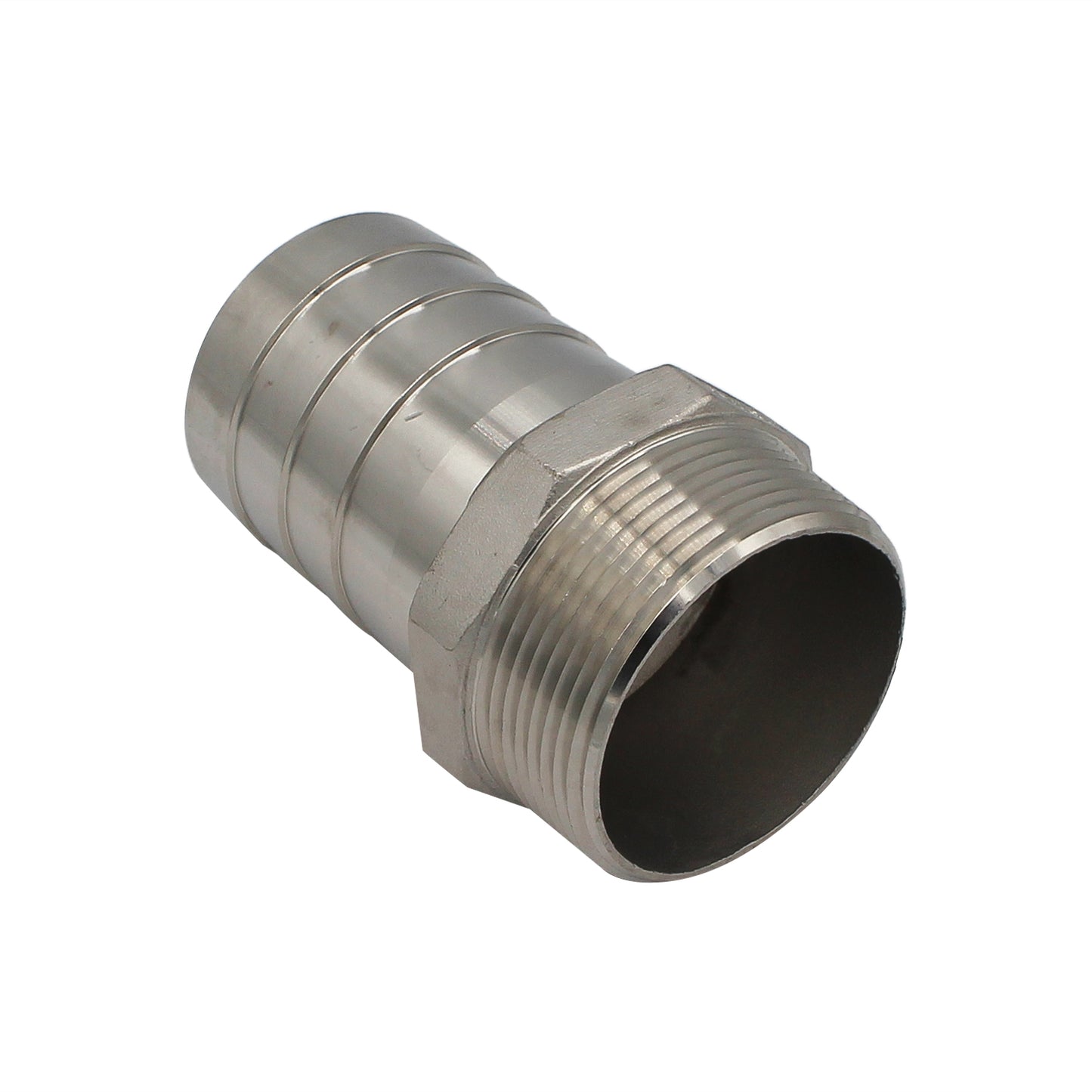 Stainless Steel Fitting - 2 1/2" Male NPT to 2 1/2" OD Barb