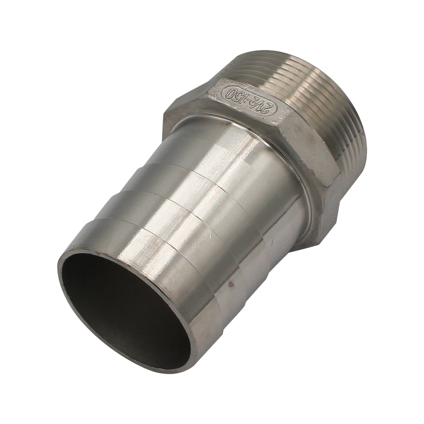 Stainless Steel Fitting - 2 1/2" Male NPT to 2 1/2" OD Barb