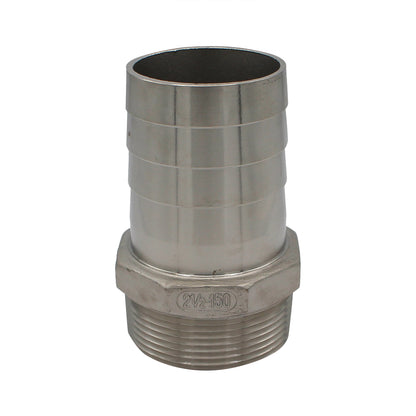 Stainless Steel Fitting - 2 1/2" Male NPT to 2 1/2" OD Barb