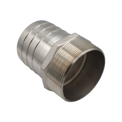 Stainless Steel Fitting - 4" Male NPT X 4" OD Barb