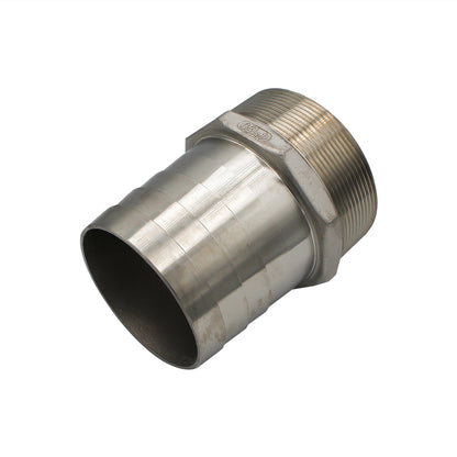 Stainless Steel Fitting - 4" Male NPT X 4" OD Barb