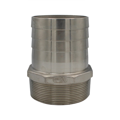 Stainless Steel Fitting - 4" Male NPT X 4" OD Barb