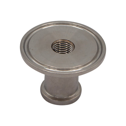 1.5" TC X 1/2" Tri Clamp Threaded Cap Reducer (1/4" NPS Threaded) - Tri Clover Sanitary Stainless Steel Fitting