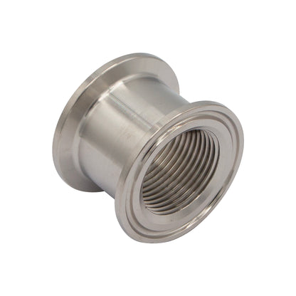 1.5" TC X 1" Tri Clamp Threaded Cap Reducer (1" NPS Threaded) - Tri Clover Sanitary Stainless Steel Fitting