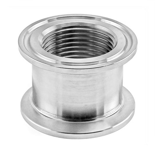 Stainless Steel Tri-Clover Concentric Threaded Cap Reducer - 1.5" TC X 1" TC (1" NPS)