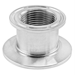 Stainless Steel Tri-Clover Concentric Threaded Cap Reducer - 2" TC X 1.5" TC (1" NPS)