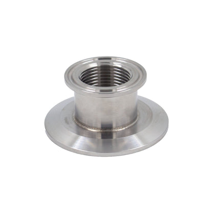 Stainless Steel Tri-Clover Threaded Cap Reducer - 2.5" TC X 1" TC (1" NPS)
