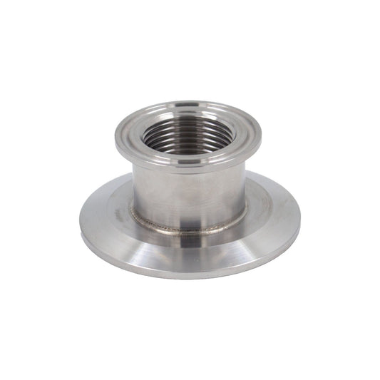 Stainless Steel Tri-Clover Concentric Threaded Cap Reducer - 2.5" TC X 1.5" TC (1" NPS)