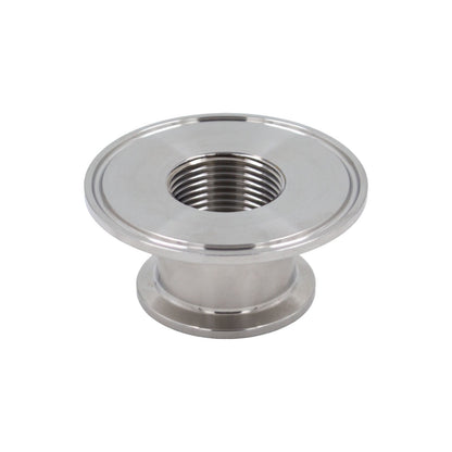 Stainless Steel Tri-Clover Threaded Cap Reducer - 2.5" TC X 1" TC (1" NPS)