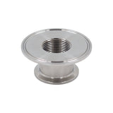 Stainless Steel Tri-Clover Threaded Cap Reducer - 2.5" TC X 1" TC (1" NPS)
