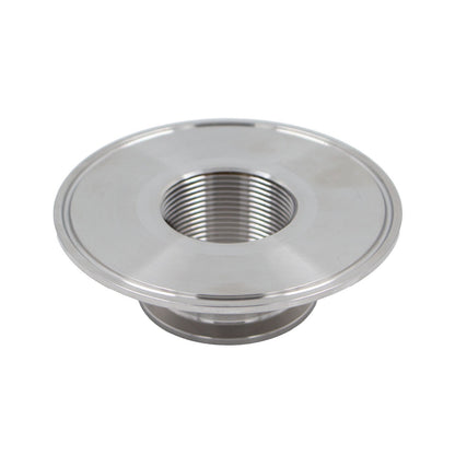 Stainless Steel Tri-Clover Threaded Cap Reducer - 4" TC X 2" TC (1 1/2" NPS)