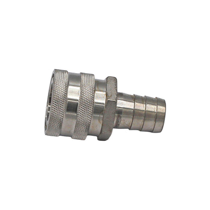 Stainless Steel Quick Disconnect Fitting - Female QD X 5/8" OD Barb -  Canuck Homebrew Supply, Canada