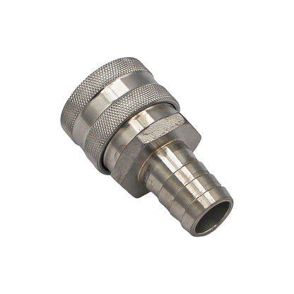 Stainless Steel Quick Disconnect Fitting - Female QD X 5/8" OD Barb -  Canuck Homebrew Supply, Canada