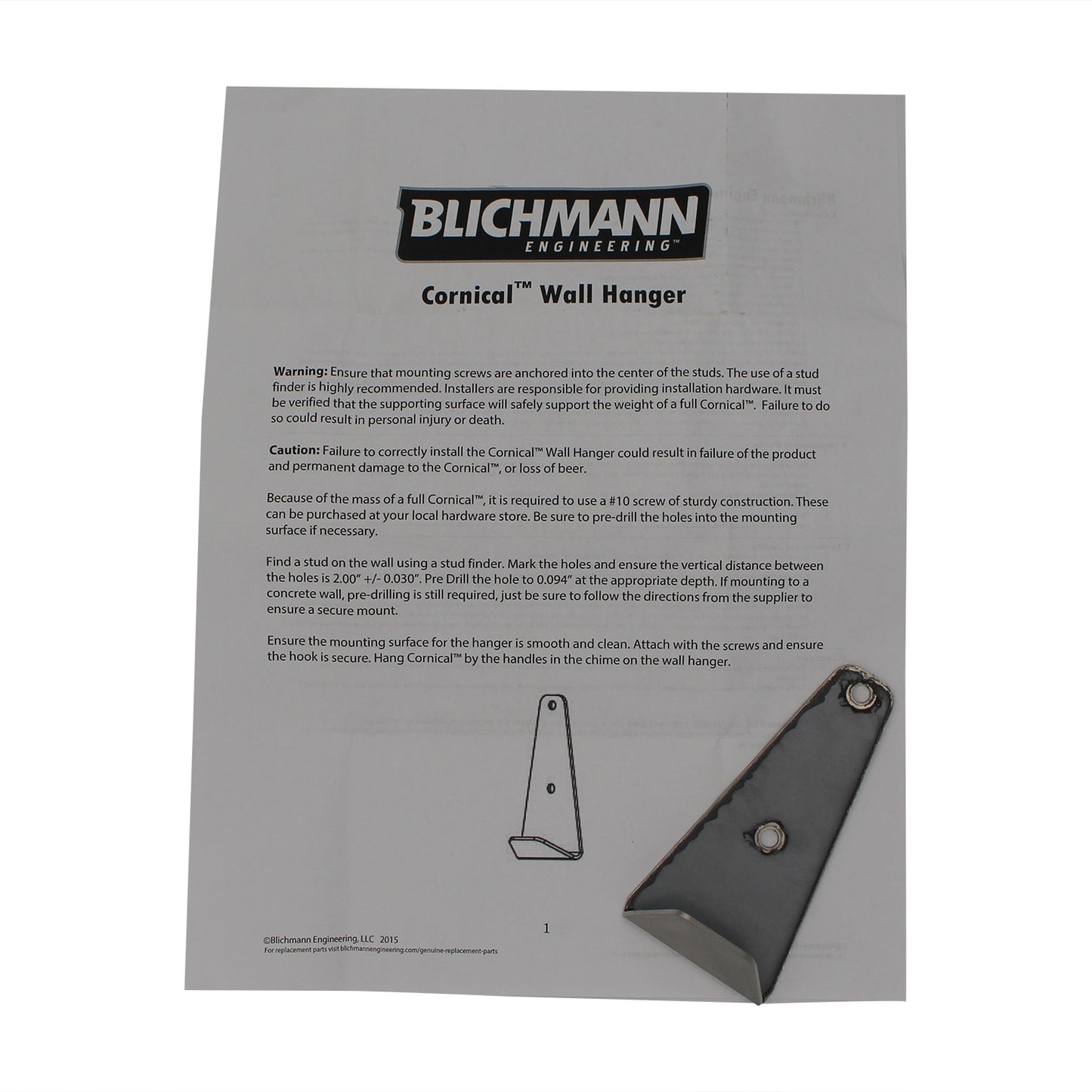 Blichmann Cornical  Keg Wall Hanger