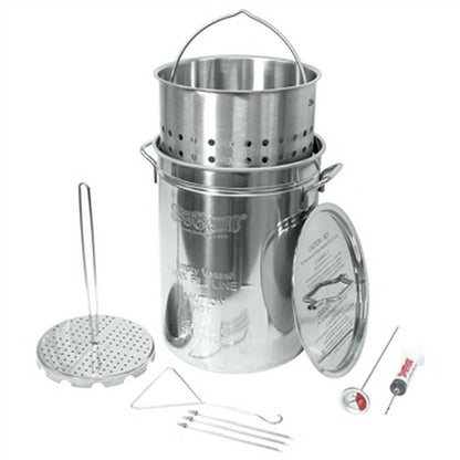 Bayou Classic Stainless Steel Turkey Fryer Set With Basket - 32 Qt. [1118]