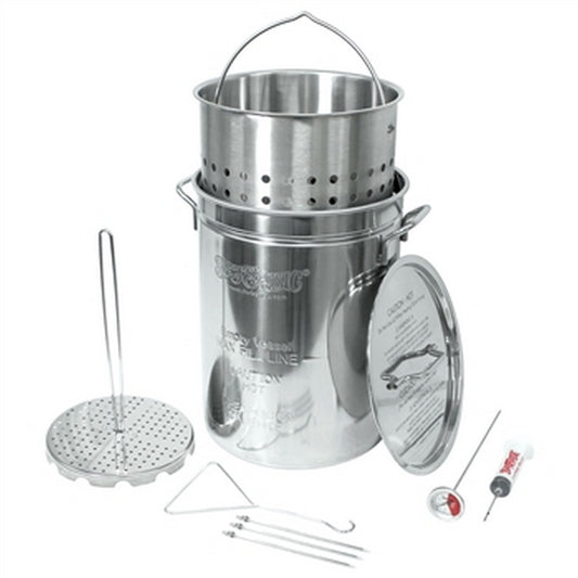 Bayou Classic Stainless Steel Turkey Fryer Set With Basket - 32 Qt. [1118]