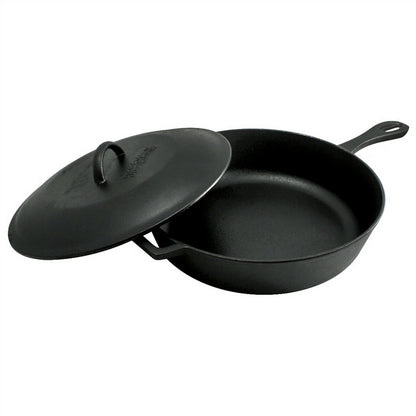 Bayou Classic Cast Iron Covered Skillet With Lid - 3 Qt. [7440]