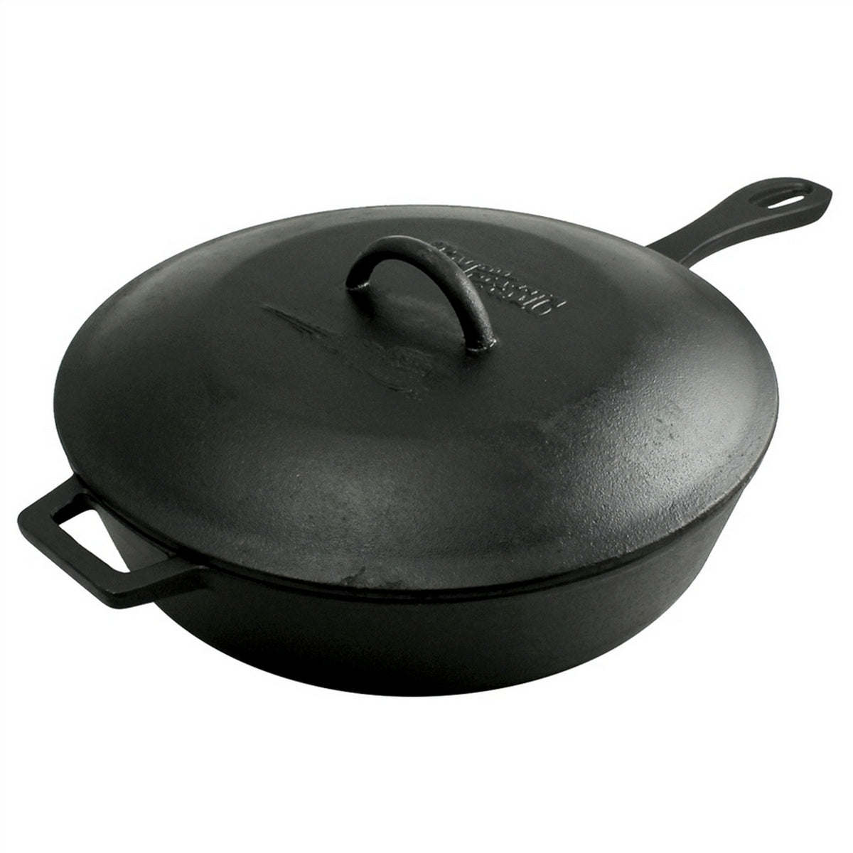Bayou Classic Cast Iron Covered Skillet With Lid - 3 Qt. [7440]