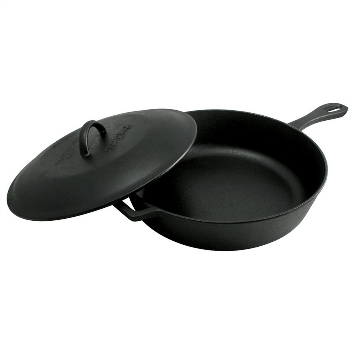 Bayou Classic Cast Iron Covered Skillet With Lid - 5 Qt. [7445]