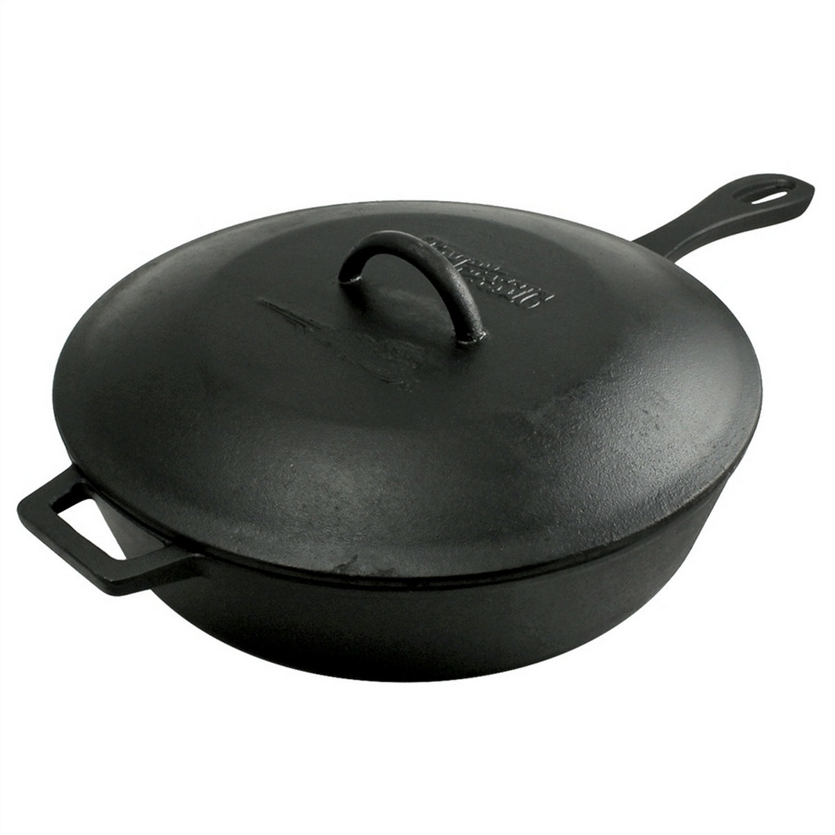 Bayou Classic Cast Iron Covered Skillet With Lid - 5 Qt. [7445]