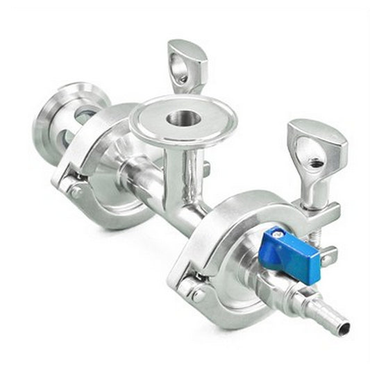 Ss Brewtech Stainless Steel Tri-Clover In-Line Oxygenation Assembly - 1.5" TC