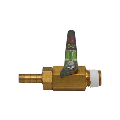 Taprite Brass Shut Off Valve - 1/4" Male NPT to 1/4" Barb - #1600C-250