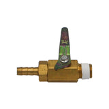 Taprite Brass Shut Off Valve - 1/4" Male NPT to 1/4" Barb - #1600C-250