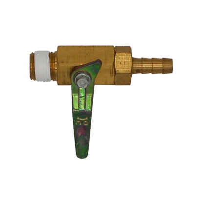 Taprite Brass Shut Off Valve - 1/4" Male NPT to 1/4" Barb - #1600C-250