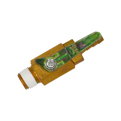Taprite Brass Shut Off Valve - 1/4" Male NPT to 1/4" Barb - #1600C-250