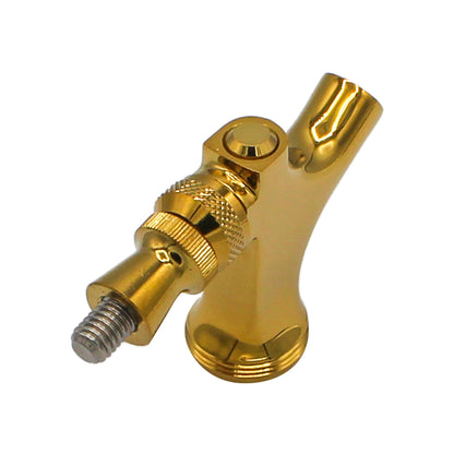Taprite Gold Plated PVD Brass Beer Faucet - Stainless Steel Lever [#BF1004]