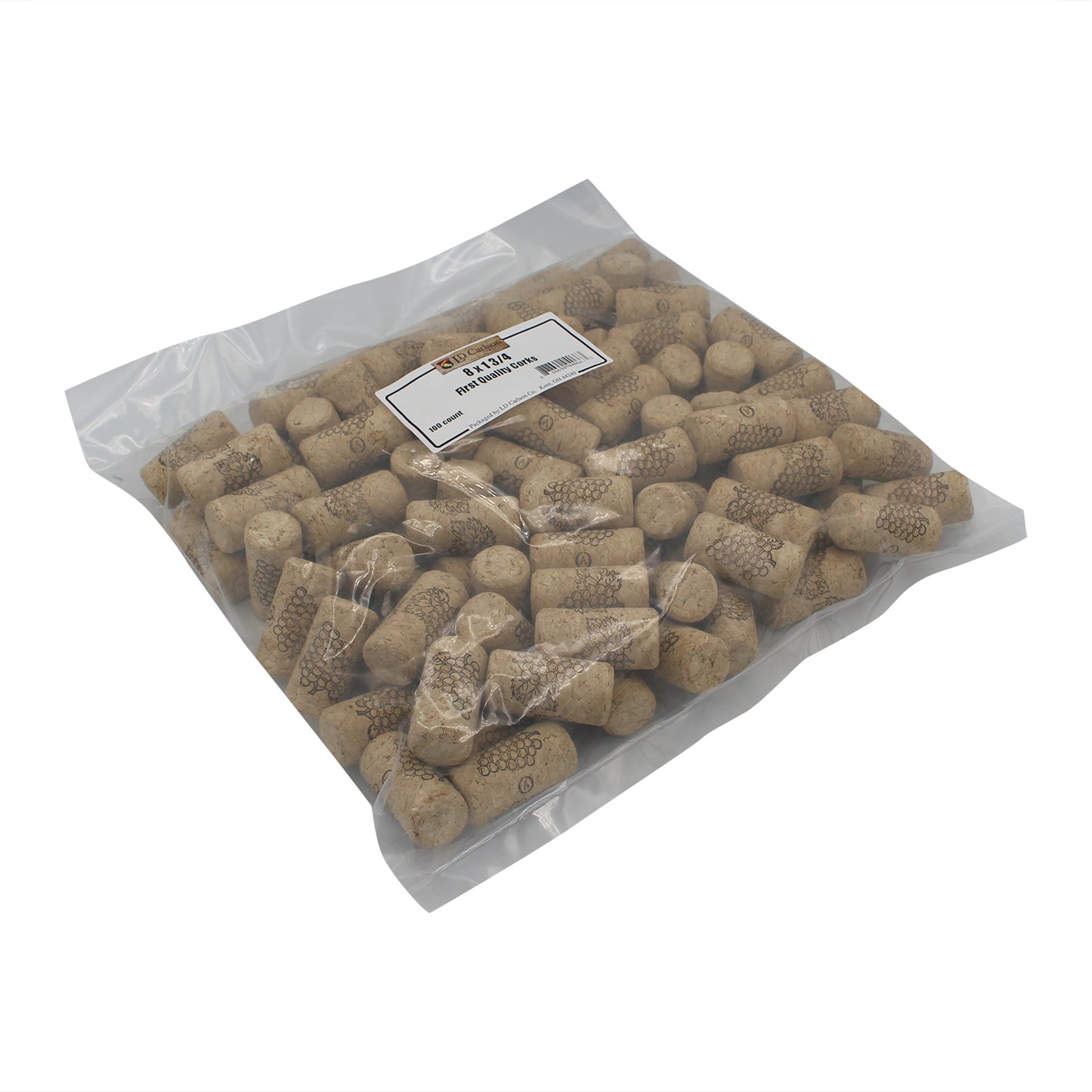 First Quality Straight Wine Corks - #8 by 1 3/4" Length (100 per bag)