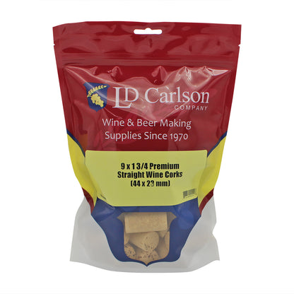 Premium Quality Straight Wine Corks - #9 by 1 3/4" Length (30 per bag)
