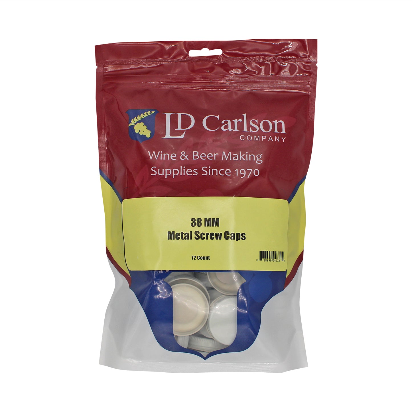 Metal Screw Caps - 38 mm - (72 per bag)