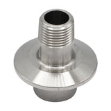 Stainless Steel Tri-Clover Fitting - 1.5" TC to 1/2" Male NPT Outside / 1/2" Female NPT Inside