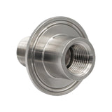 Stainless Steel Tri-Clover Fitting - 1.5" TC to 1/2" Male NPT Outside / 1/2" Female NPT Inside