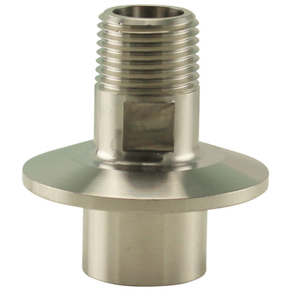 Stainless Steel Tri-Clover Fitting - 1.5" TC to 1/2” Male NPT Outside / 1/2” Female NPT Inside