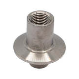 Stainless Steel Tri-Clover Fitting - 1.5" TC to 1/2" Female NPT Outside 1/2" Male NPT Inside