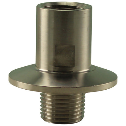 Stainless Steel Tri-Clover Fitting - 1.5" TC to 1/2” Female NPT Outside / 1/2” Male NPT Inside