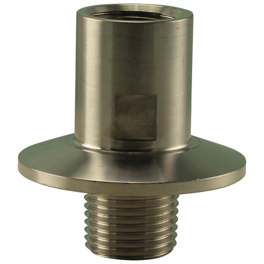 Stainless Steel Tri-Clover Fitting - 1.5" TC to 1/2” Female NPT Outside / 1/2” Male NPT Inside