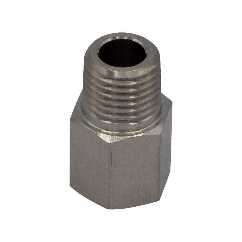 Stainless Steel Thread Adapter - 1/4 LHT Male NPT to 1/4 RHT Female NPT