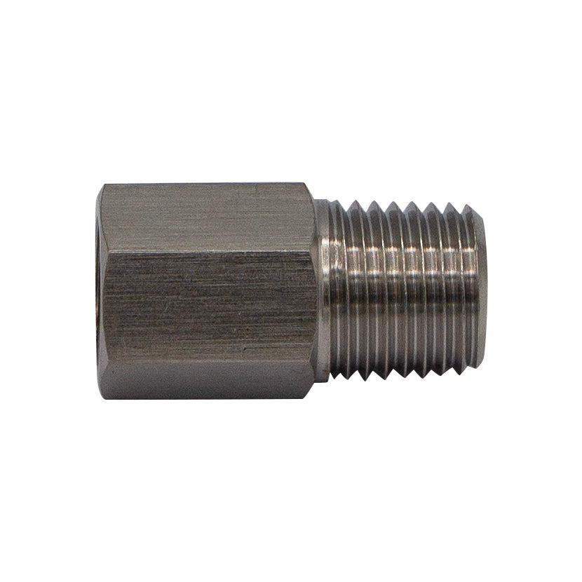 1/4" Male NPT to 1/4" FFL Coupling Adapter - 304 Stainless Steel Pipe Fitting