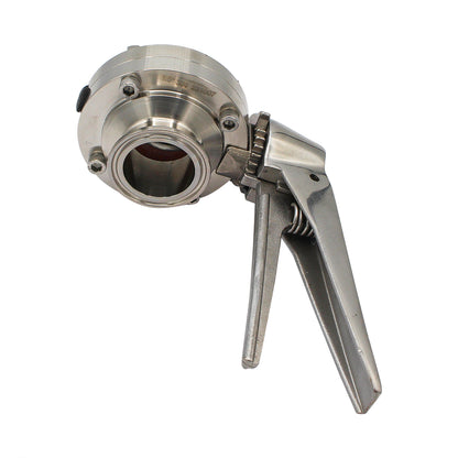 1.5" Tri Clamp Squeeze Trigger Butterfly Valve (All Stainless) - Tri Clover Sanitary Stainless Steel Fitting -  Canuck Homebrew Supply, Canada