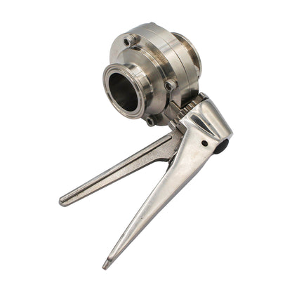 1.5" Tri Clamp Squeeze Trigger Butterfly Valve (All Stainless) - Tri Clover Sanitary Stainless Steel Fitting -  Canuck Homebrew Supply, Canada