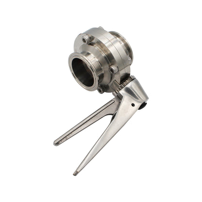 2" Tri Clamp Squeeze Trigger Butterfly Valve (All Stainless) - Tri Clover Sanitary Stainless Steel Fitting