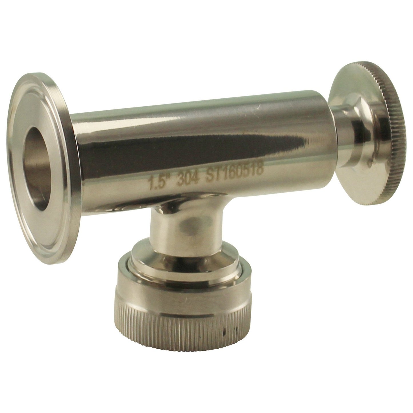 Stainless Steel Tri-Clover Sight Gauge Adapter - 1.5” TC