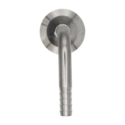 Stainless Steel Tri-Clover 90° Barbed Elbow - 1.5" TC to 1/2" Barb