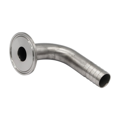 Stainless Steel Tri-Clover 90°ed Elbow - 1.5 TC to 3/4"