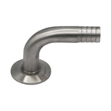 Stainless Steel Tri-Clover 90° Barbed Elbow - 1.5" TC to 3/4" Barb