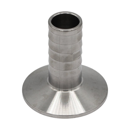 Stainless Steel Tri-Clover Barb - 1.5" TC to 3/4" Barb